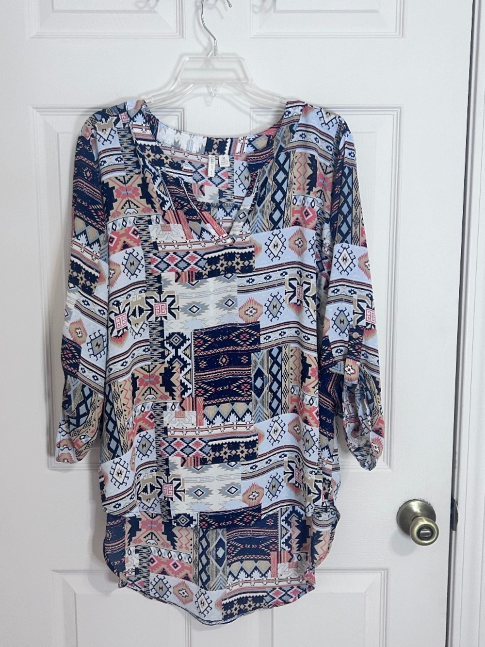 Cato Est. 1946 Multi Colored PatchworkBlouse